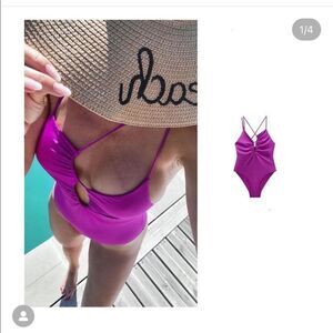 ZARA RUCHED SWIMSUIT